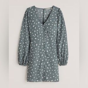 Abercrombie and Fitch | Long-Sleeve Button-Through Mini Dress